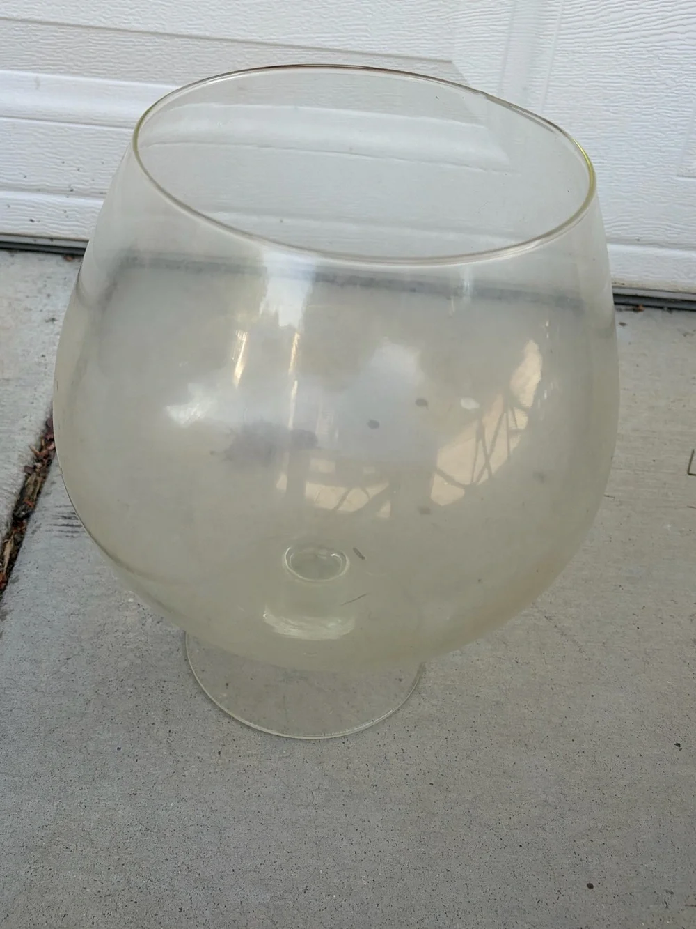 Vintage clear glass large snifter